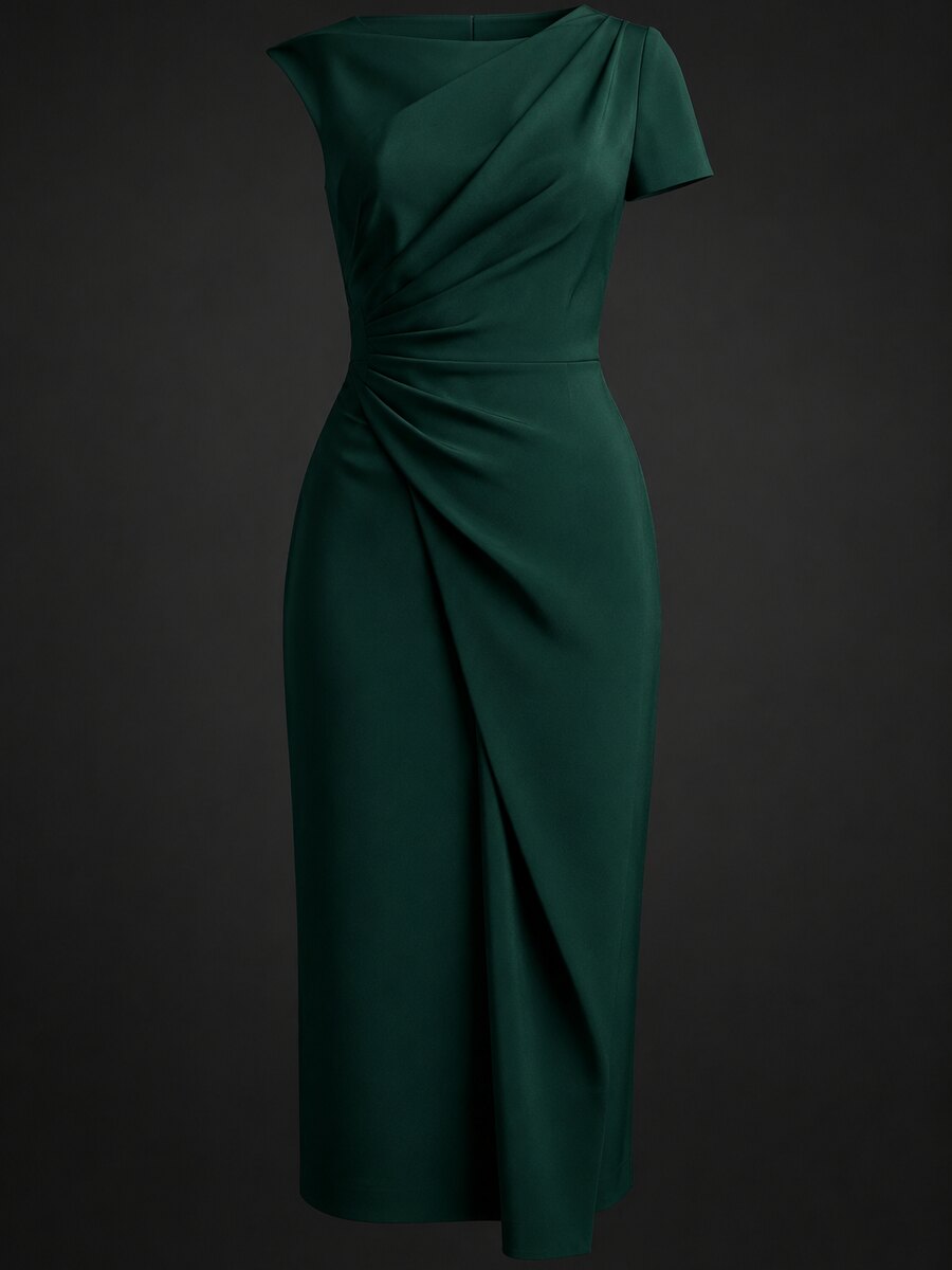 Vestido midi esmeralda